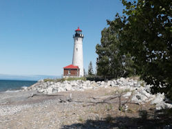 Picture of Crisp Point Lighthouse from the beach Picture of Crisp Point Lighthouse from the beach