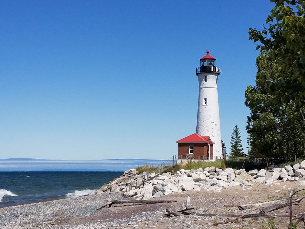 Picture of the Crisp Point Lighthouse with the Beach Picture of the Crisp Point Lighthouse with the Beach