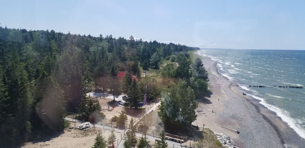 Picture of Lake Superior and Beach from the Lighthouse Tower Picture of Lake Superior and Beach from the Lighthouse Tower