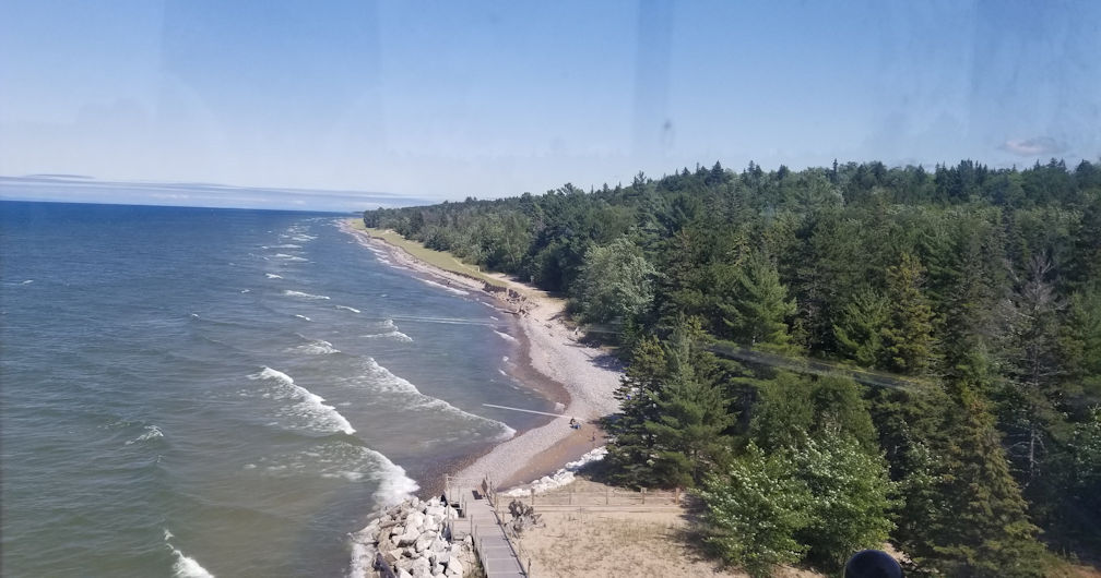 Second Picture of Lake Superior and Beach from the Lighthouse Tower Second Picture of Lake Superior and Beach from the Lighthouse Tower