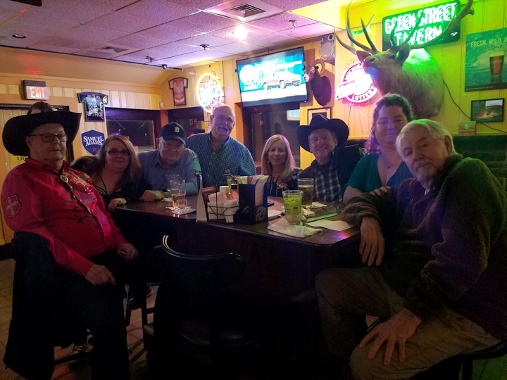 Our Old Men Picture of several men and women at the Green Street Tavern